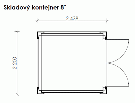 Skladový kontejner 8´ Skladový kontejner 8´