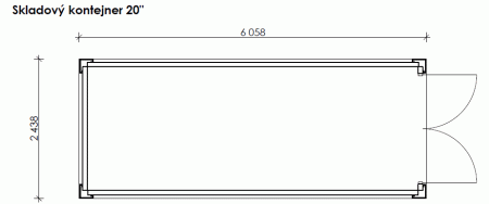 Skladový kontejner 20´