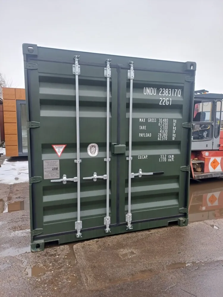 Lodní kontejner 20´ po první cestě č. 2008, RAL 6007