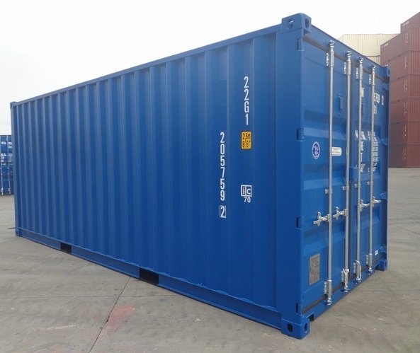 Lodní kontejner 20´ po první cestě, modrá RAL 5010 